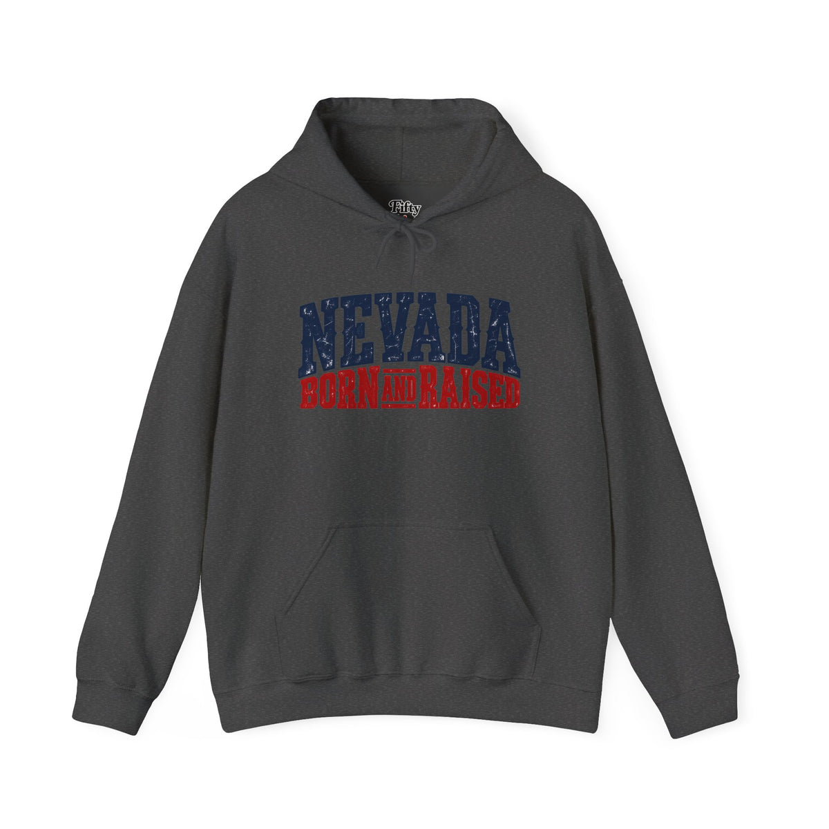 Nevada Born and Raised Rugged Western Unisex Hoodie Graphic