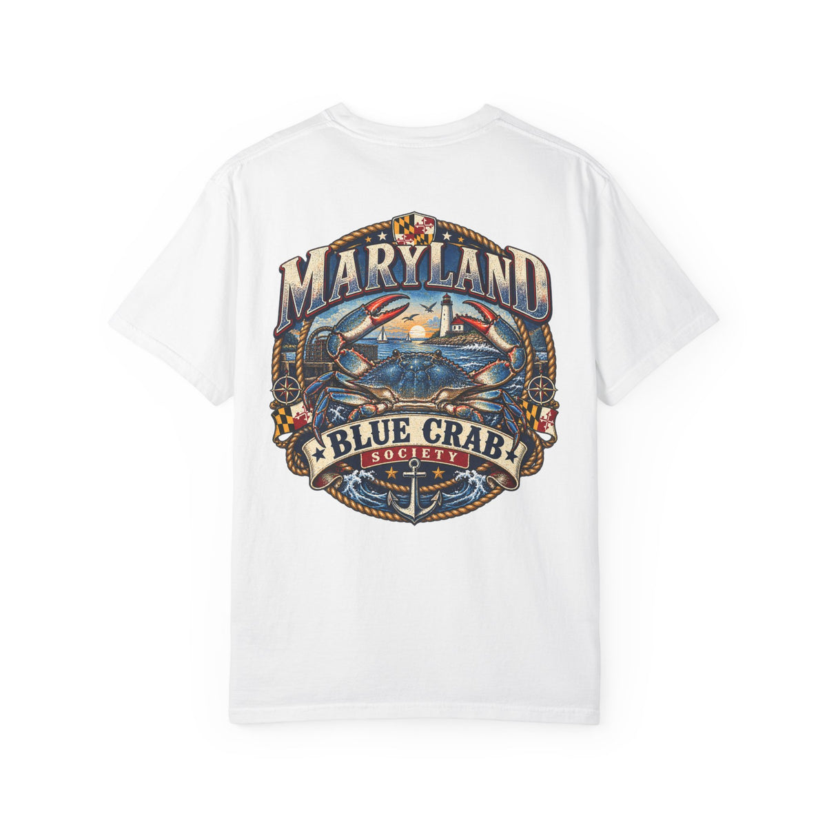 Maryland Blue Crab Society Unisex Comfort Color 1717 Streetwear Graphic Tee