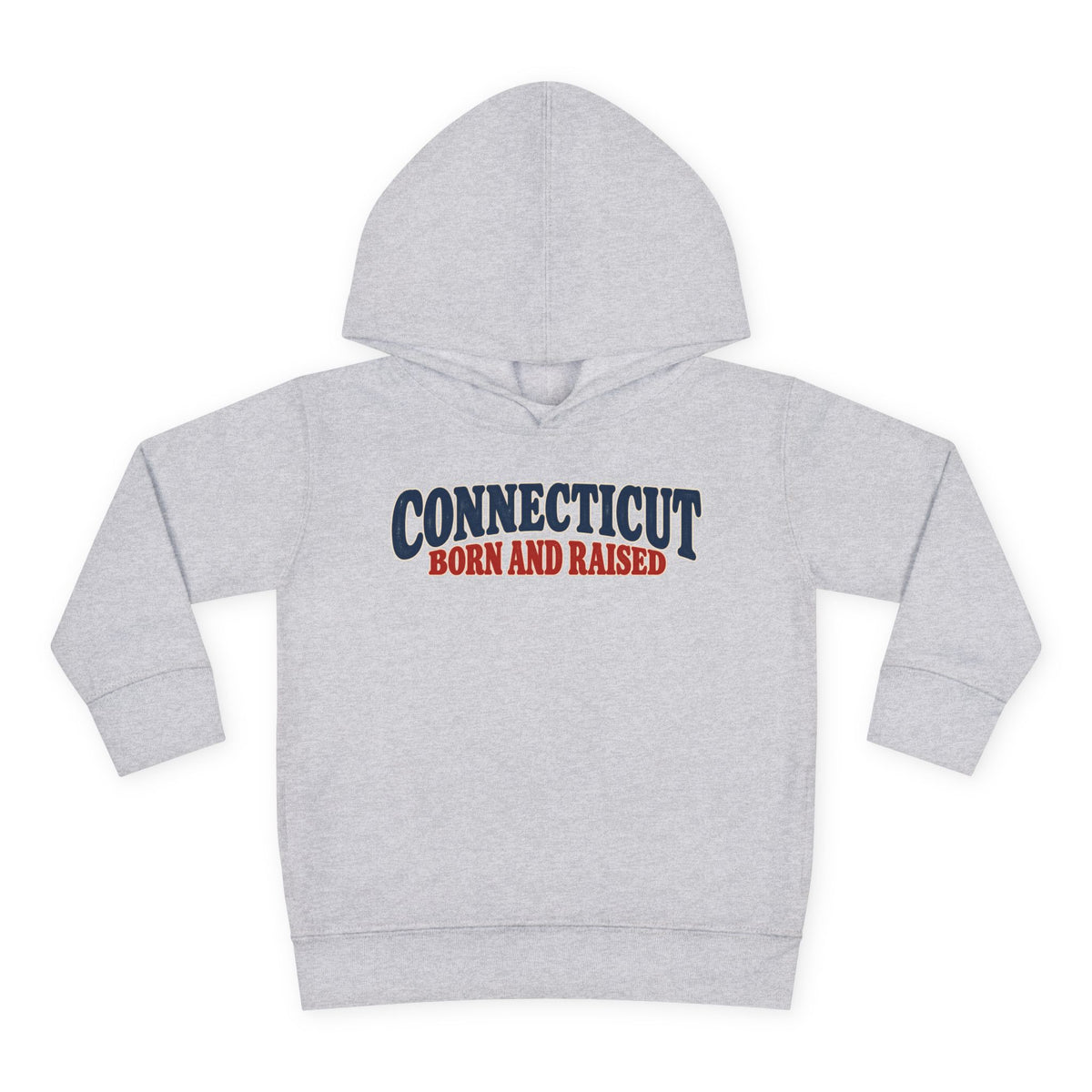 Connecticut Born and Raised 1970s Americana Unisex Toddler Pullover Fleece Hoodie