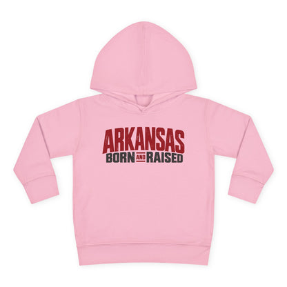 Arkansas Born and Raised Modern Streetwear Unisex Toddler Pullover Fleece Hoodie