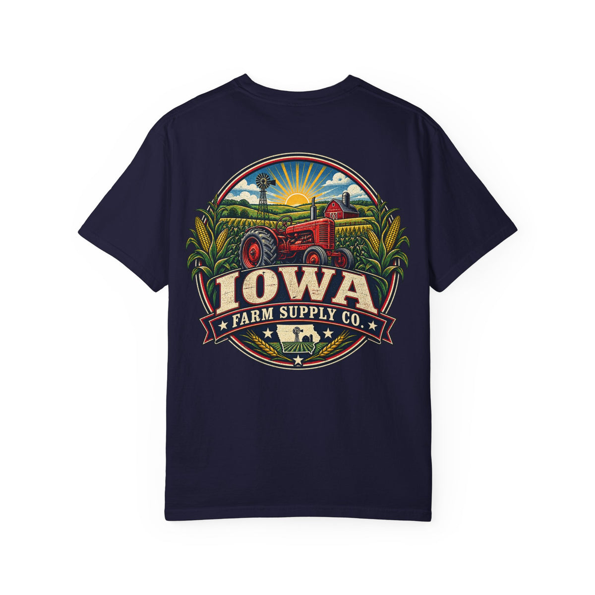 Iowa Farm Supply Co Unisex Comfort Color 1717 Streetwear Graphic Tee