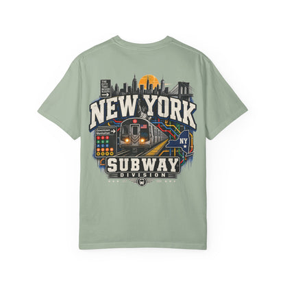 New York Subway Division Unisex Comfort Color 1717 Streetwear Graphic Tee