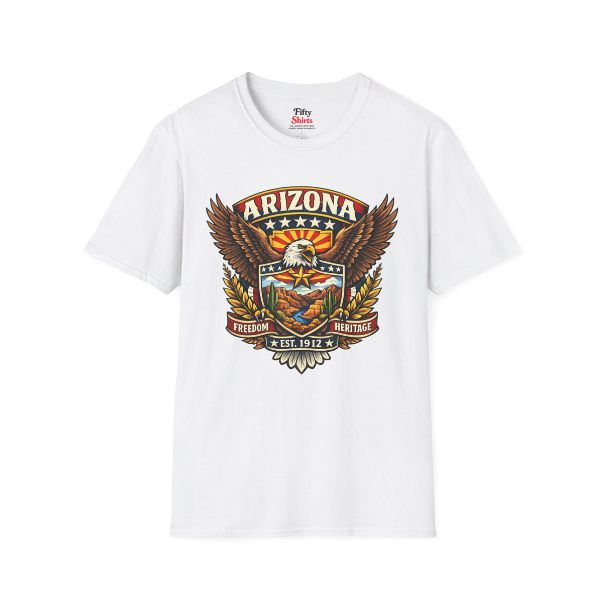 Arizona Americana Eagle Unisex Softstyle T Shirt State Pride Graphic Tee Collections FS03