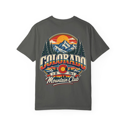 Colorado 1970s Mountain Club  Unisex Comfort Color 1717 Streetwear Graphic Tee