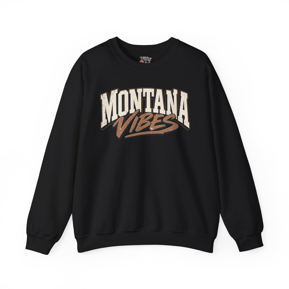 Montana Vibes Unisex Crewneck Sweatshirt State Name Graphic