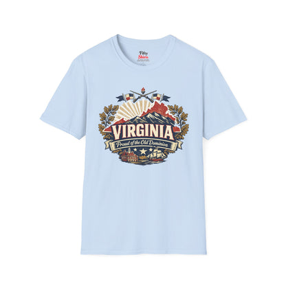 Virginia State Pride Unisex Softstyle T Shirt State Pride Graphic Tee Collections FS03