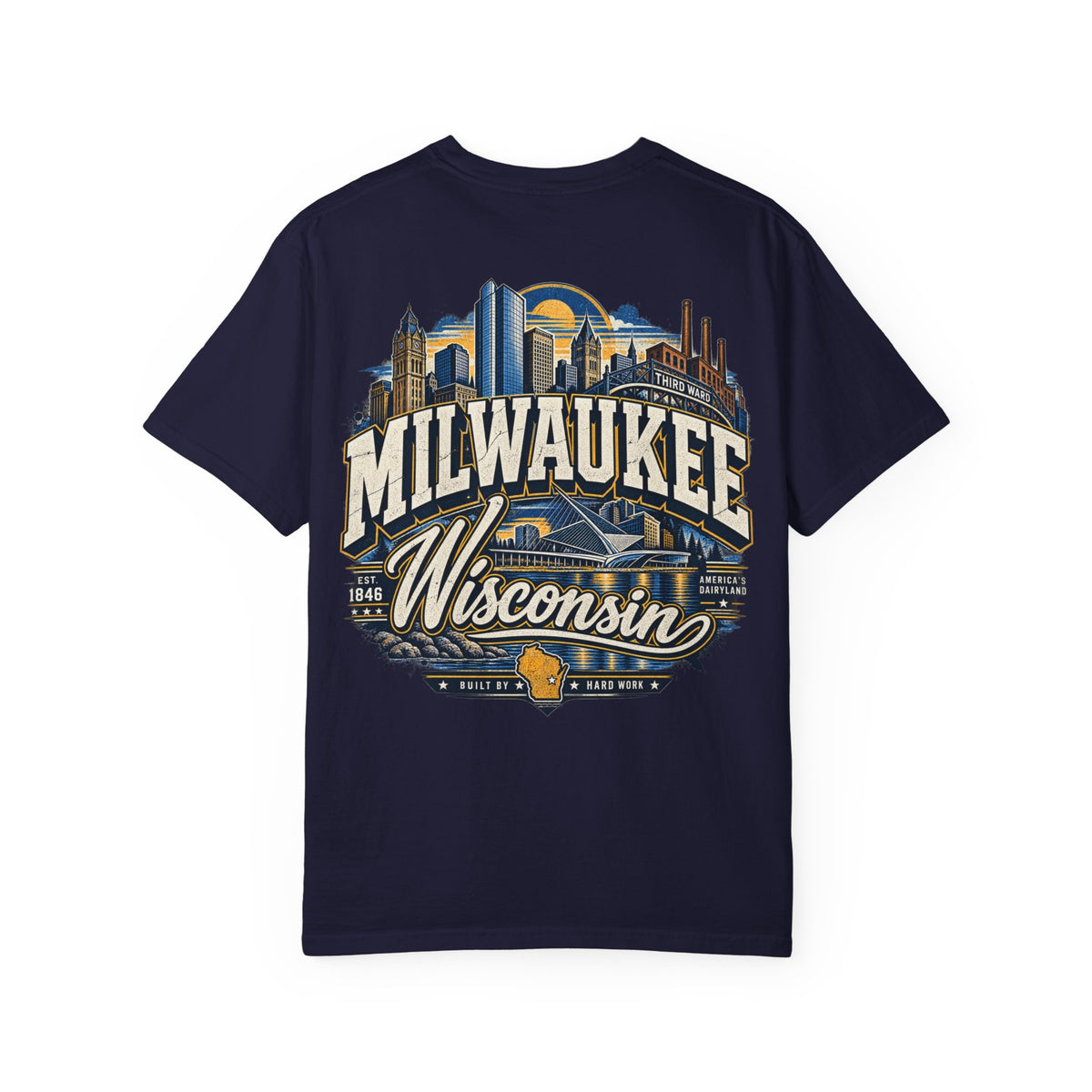 Milwaukee Wisconsin Unisex Comfort Color 1717 Streetwear Graphic Tee