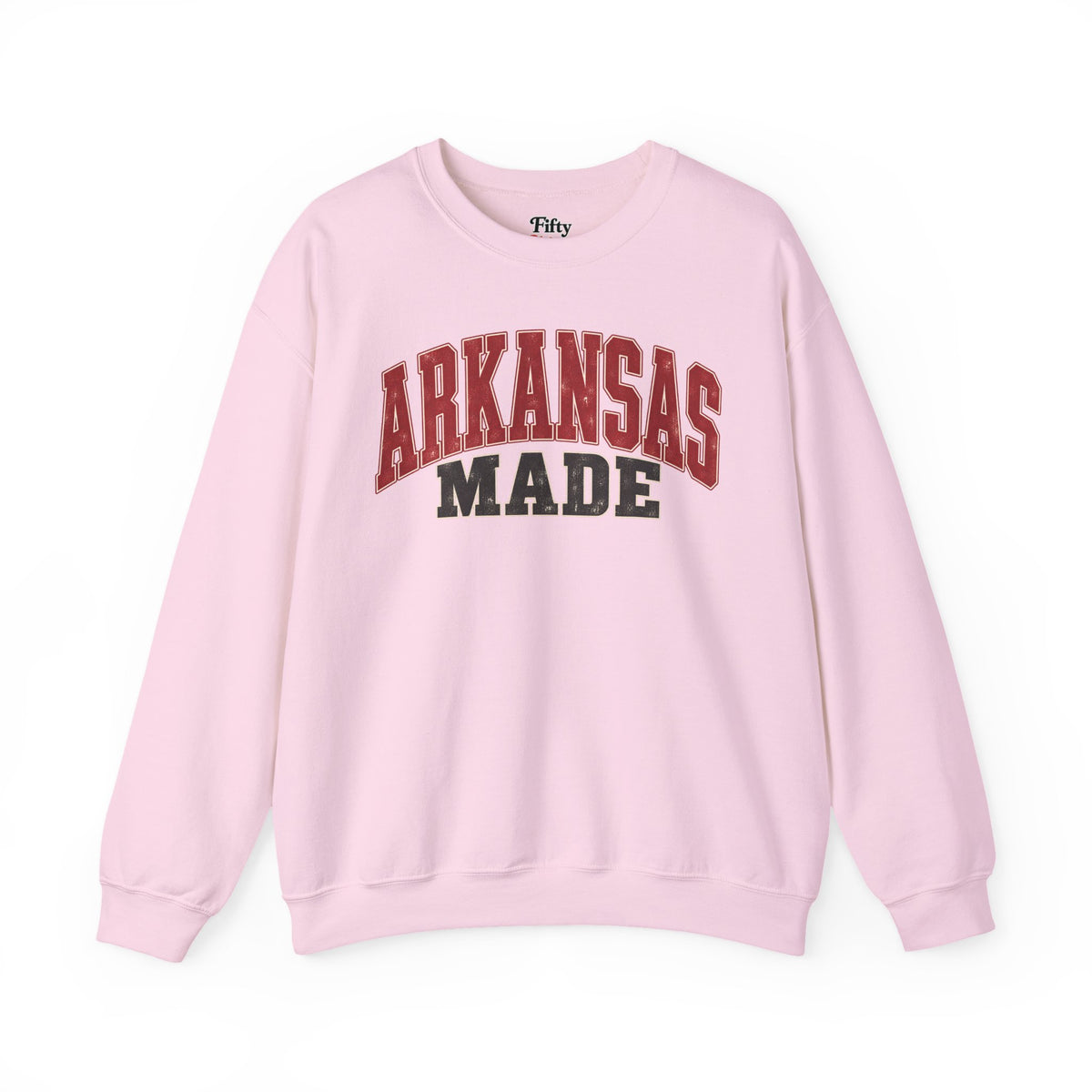 Arkansas Made Unisex Crewneck Sweatshirt State Name Graphic