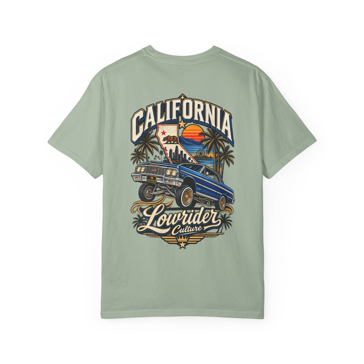 California Lowrider Culture  Unisex Comfort Color 1717 Streetwear Graphic Tee