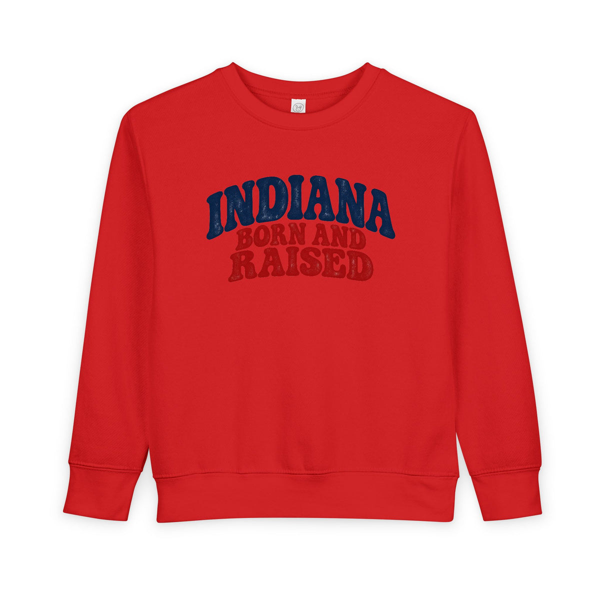 Indiana Born and Raised Retro 1970s Unisex Toddler Sweatshirt