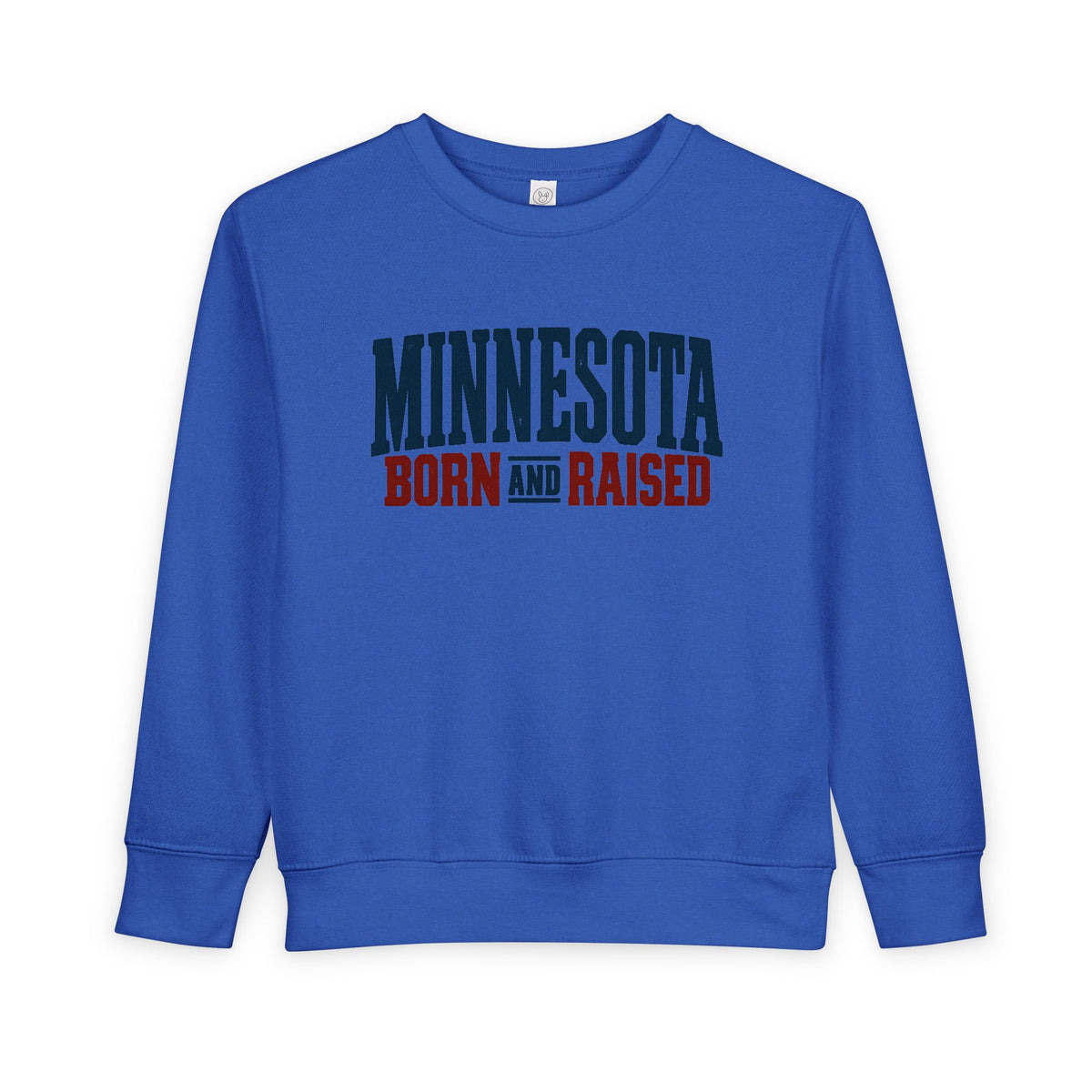 Minnesota Born and Raised Rustic Americana Unisex Toddler Sweatshirt