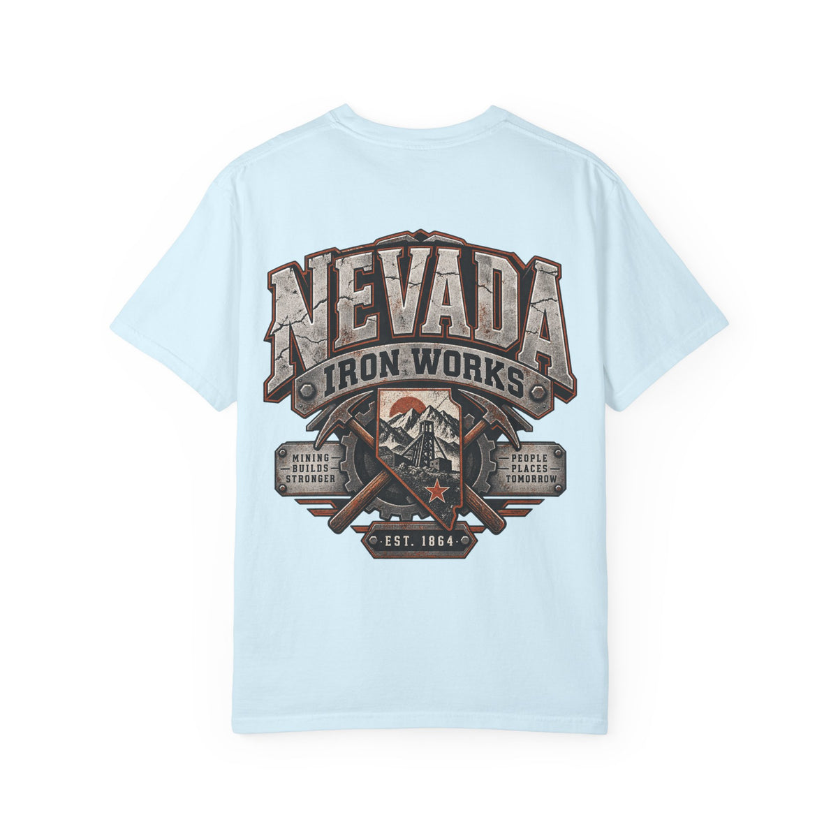 Nevada Iron Works Unisex Comfort Color 1717 Streetwear Graphic Tee