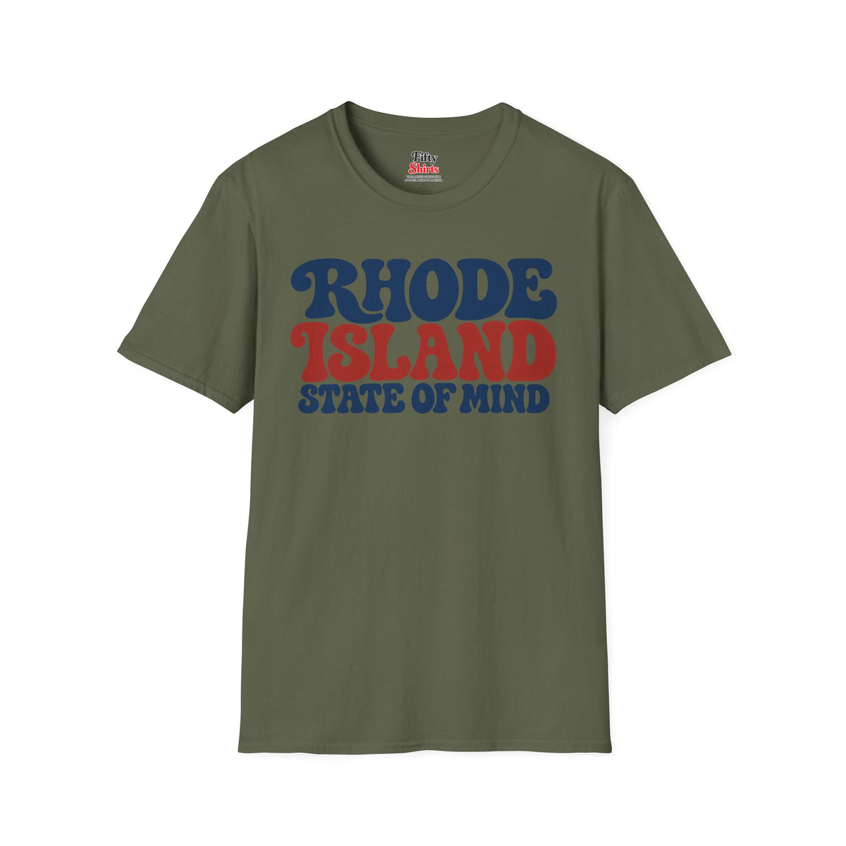 Rhode Island State of Mind Unisex Softstyle T Shirt State Name Graphic Tee