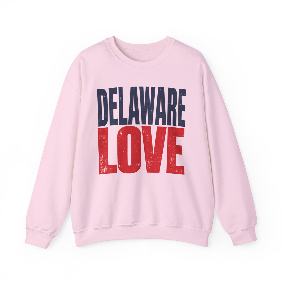 Delaware Love Unisex Crewneck Sweatshirt State Name Graphic
