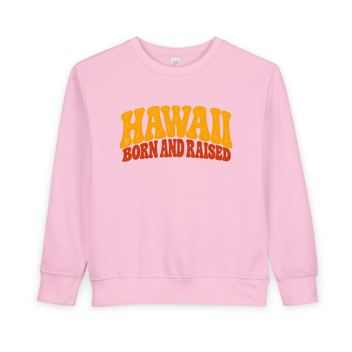 Hawaii Born and Raised Retro 1970s Unisex Toddler Sweatshirt