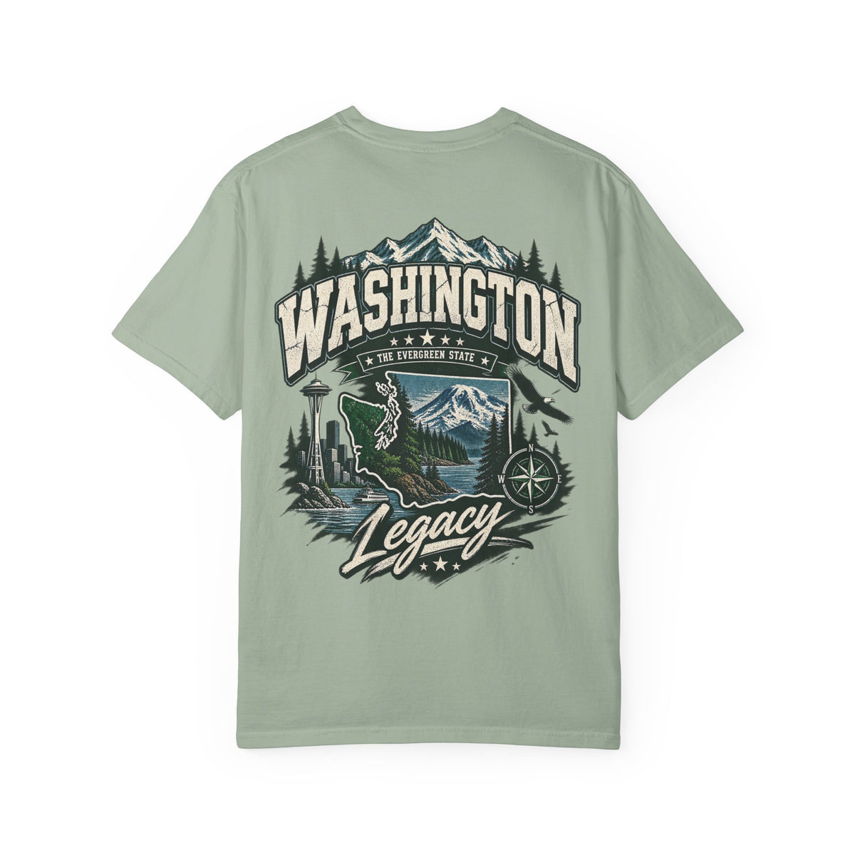Washington State Legacy Unisex Comfort Color 1717 Streetwear Graphic Tee