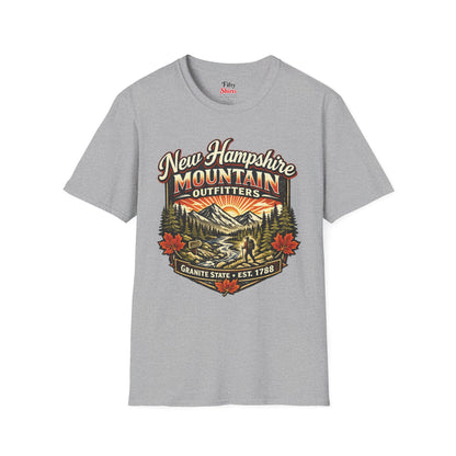 New Hampshire Mountain Outfitters Unisex Softstyle T Shirt State Pride Graphic Tee Collections FS03