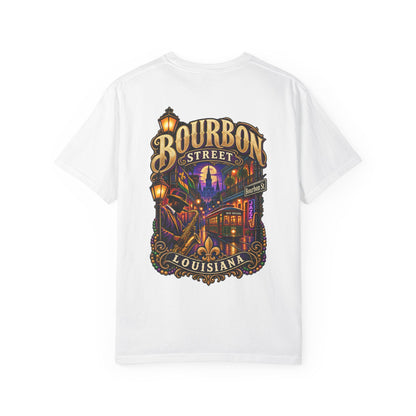 Louisiana Bourbon Street Nights Unisex Comfort Color 1717 Streetwear Graphic Tee