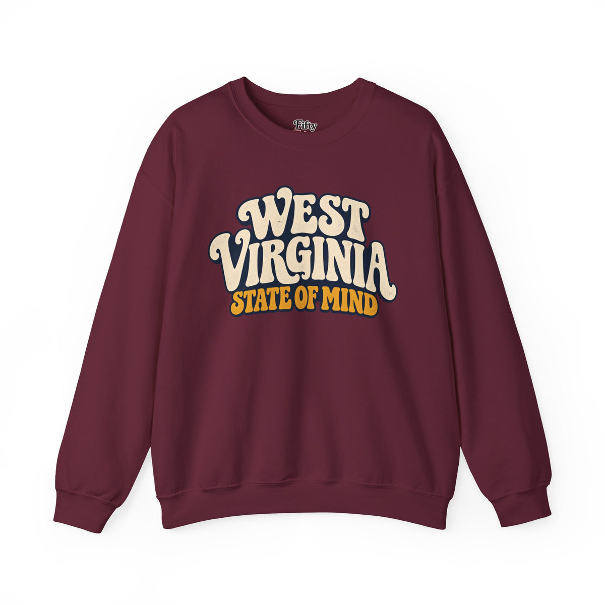 West Virginia State of Mind Unisex Crewneck Sweatshirt State Name Graphic