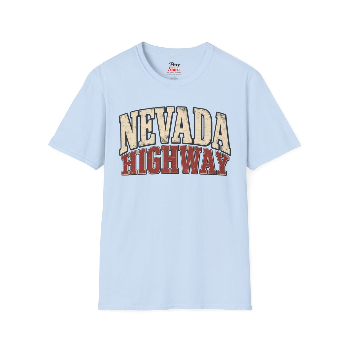 Nevada Highway Unisex Softstyle T Shirt State Name Graphic Tee