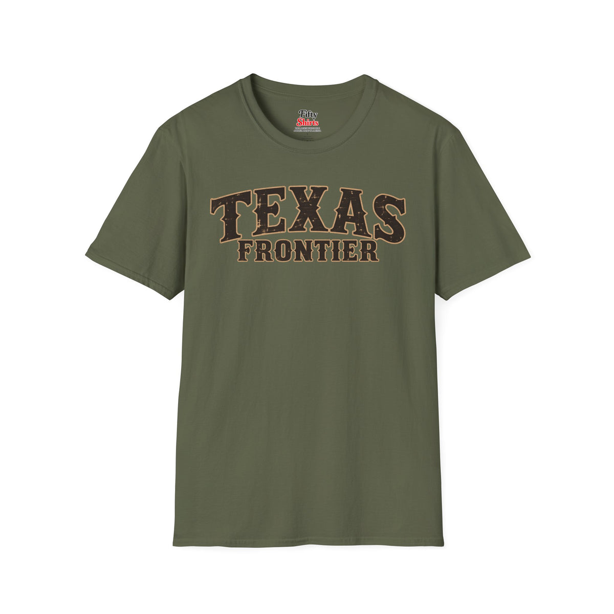 Texas Frontier Unisex Softstyle T Shirt State Name Graphic Tee