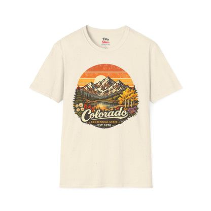 Colorado Mountain Sunset Unisex Softstyle T Shirt State Pride Graphic Tee Collections FS03