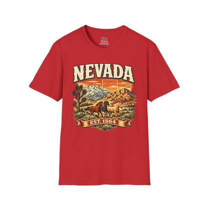 Vintage Nevada Heritage Unisex Softstyle T Shirt State Pride Graphic Tee Collections FS03