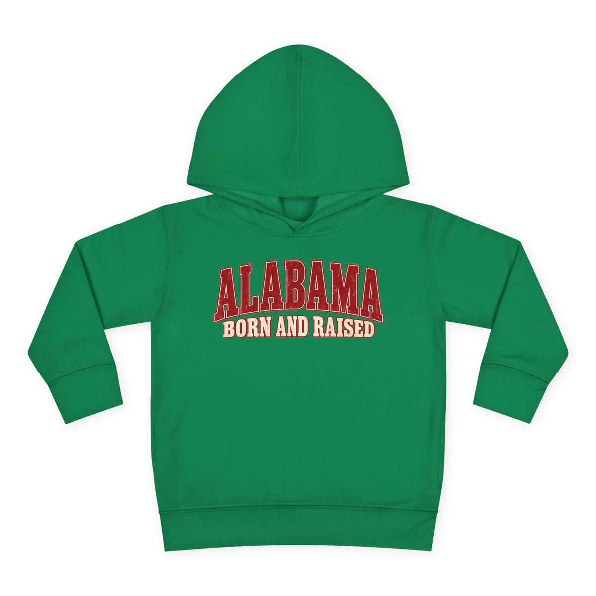 Alabama Born and Raised Classic Southern Heritage Unisex Toddler Pullover Fleece Hoodie