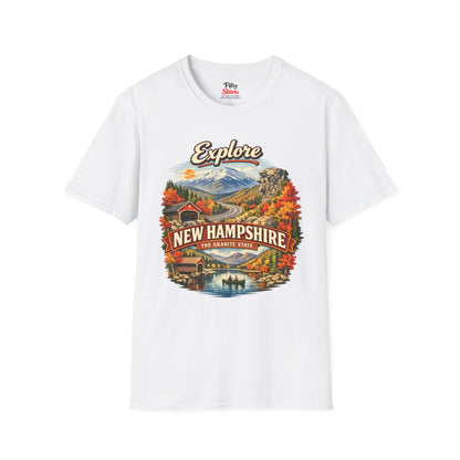 Explore New Hampshire Unisex Softstyle T Shirt State Pride Graphic Tee Collections FS03