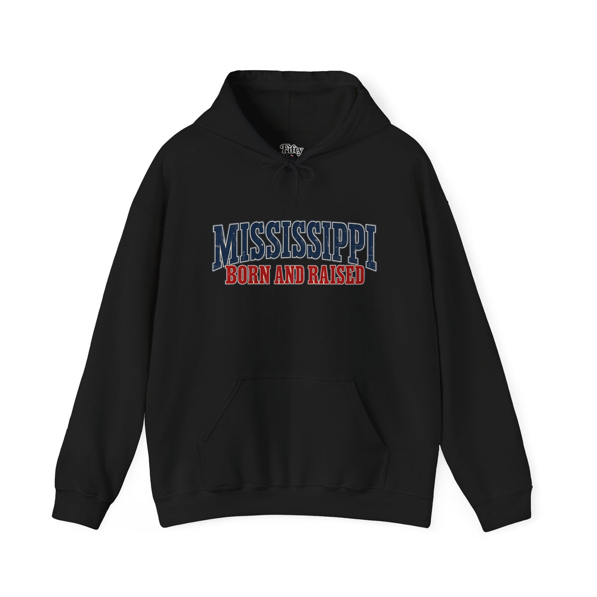 Mississippi Born and Raised Vintage Americana Unisex Hoodie Graphic
