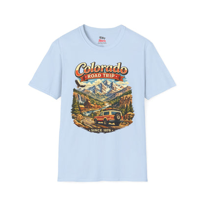 Colorado Road Trip Unisex Softstyle T Shirt State Pride Graphic Tee Collections FS03