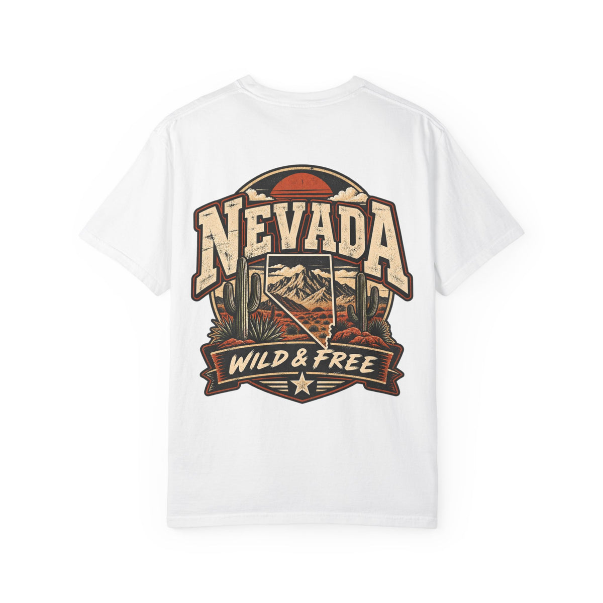 Nevada Wild & Free Unisex Comfort Color 1717 Streetwear Graphic Tee