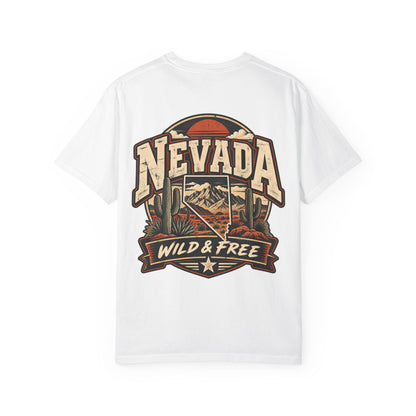 Nevada Wild & Free Unisex Comfort Color 1717 Streetwear Graphic Tee