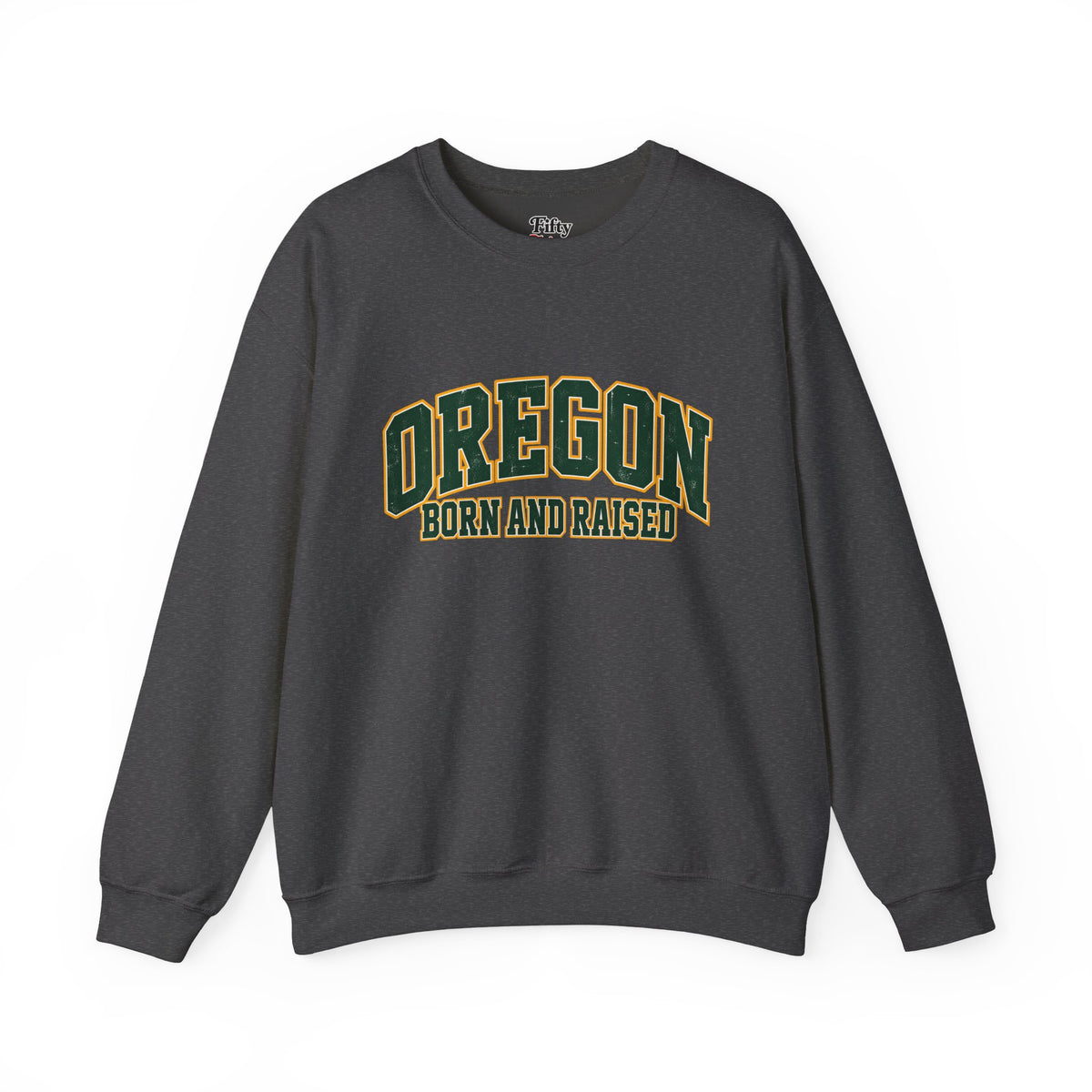 Oregon Born and Raised Old-School Athletic Unisex Sweatshirt Graphic