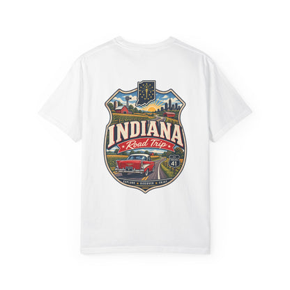 Indiana Road Trip Unisex Comfort Color 1717 Streetwear Graphic Tee