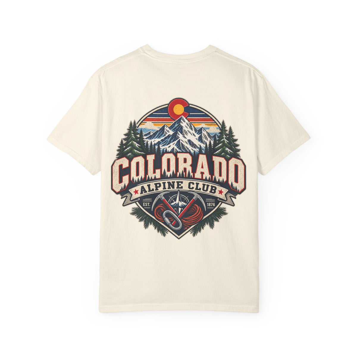 Colorado Alpine Club  Unisex Comfort Color 1717 Streetwear Graphic Tee