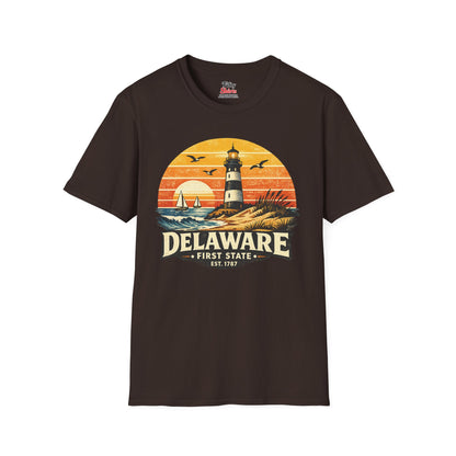 Delaware Coastal Sunset Unisex Softstyle T Shirt State Pride Graphic Tee Collections FS03