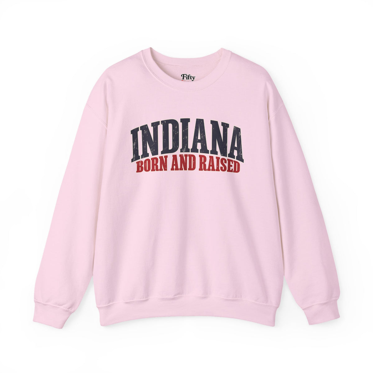 Indiana Born and Raised Midwest Americana Unisex Sweatshirt Graphic