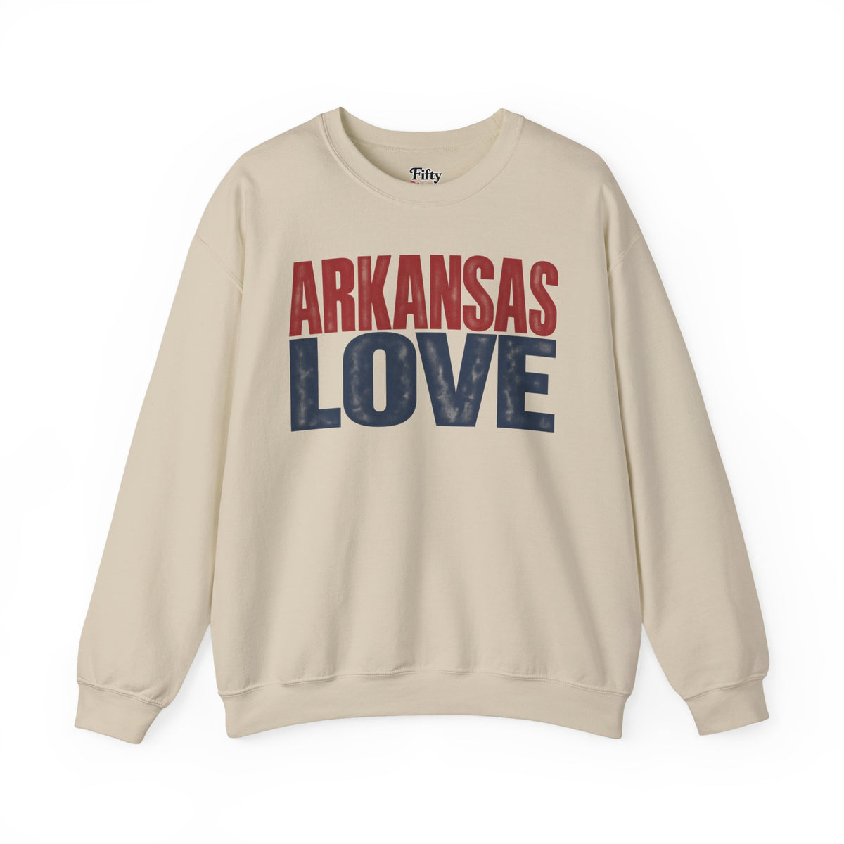 Arkansas Love Unisex Crewneck Sweatshirt State Name Graphic