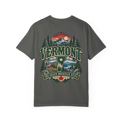 Vermont the Green Mountain State Unisex Comfort Color 1717 Streetwear Graphic Tee