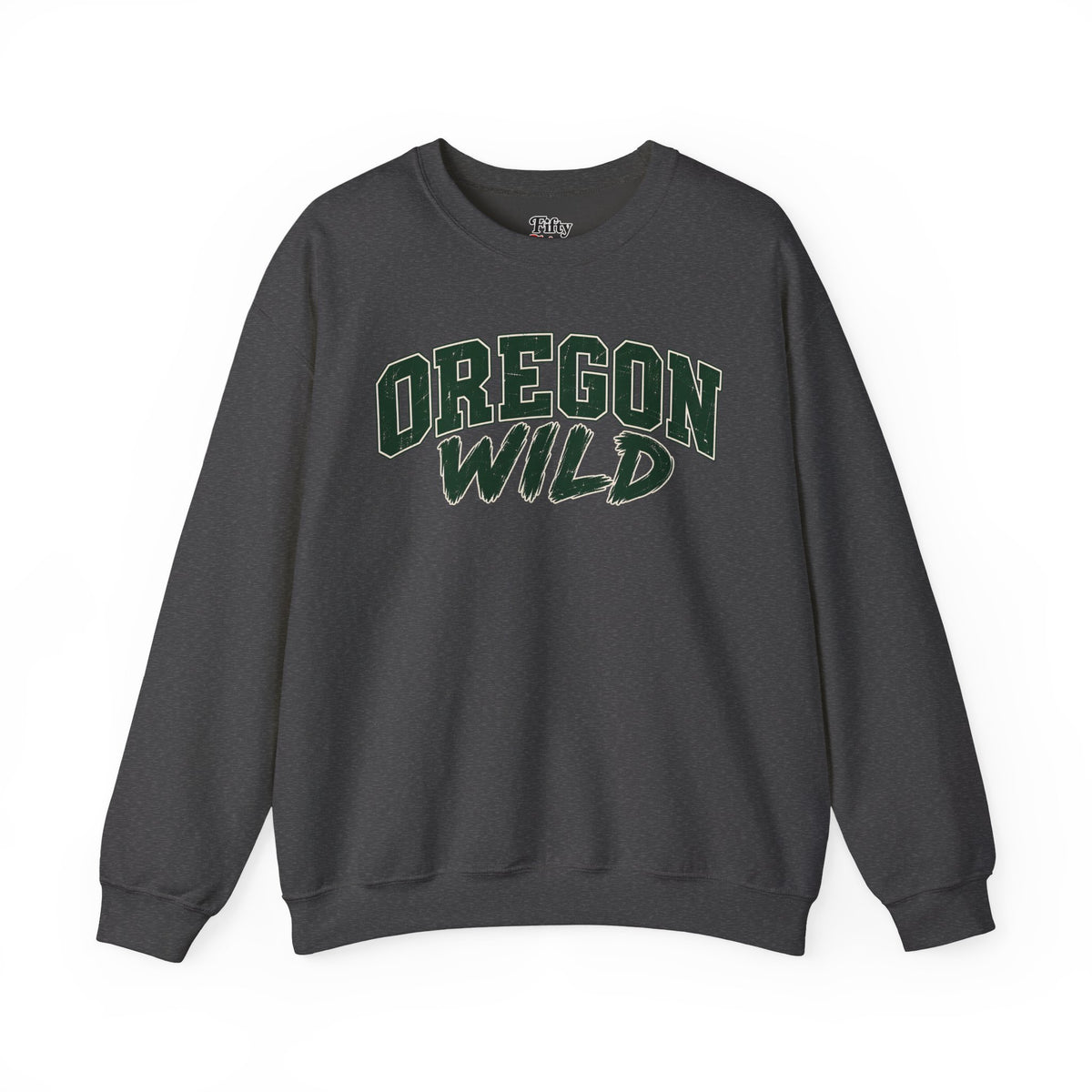 Oregon Wild Unisex Crewneck Sweatshirt State Name Graphic