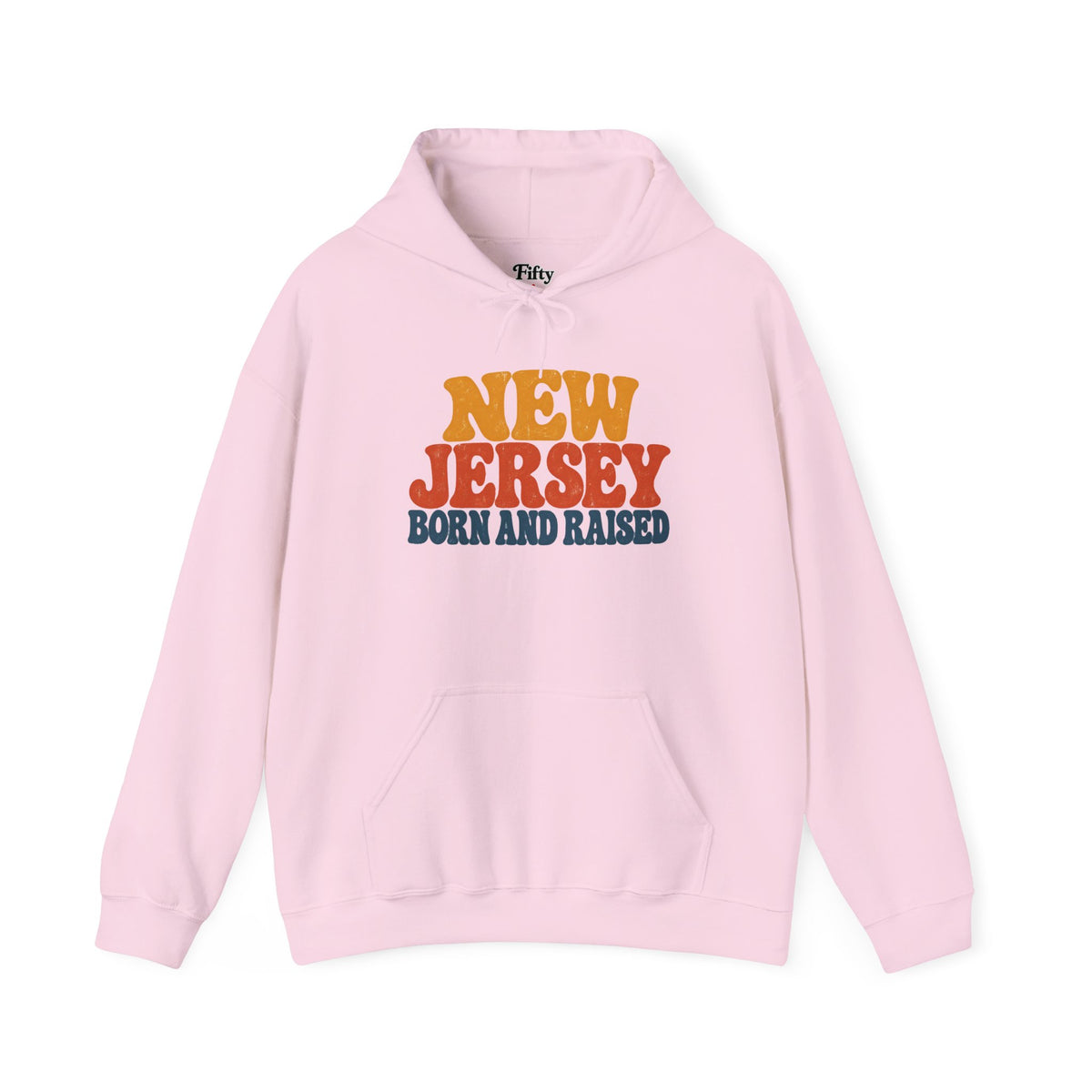 New Jersey Born and Raised Retro 1970s Unisex Hoodie Graphic