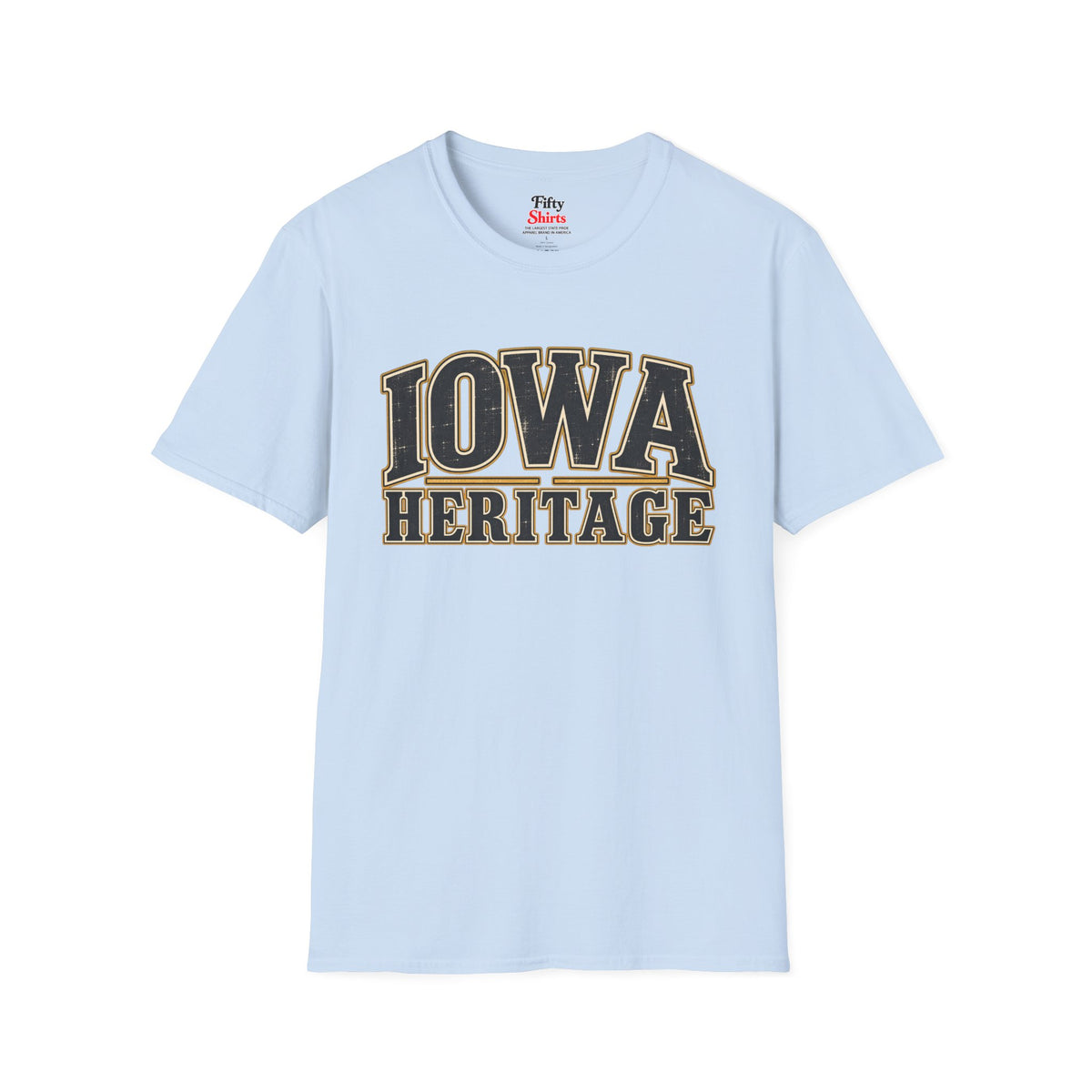 Iowa Heritage Unisex Softstyle T Shirt State Name Graphic Tee