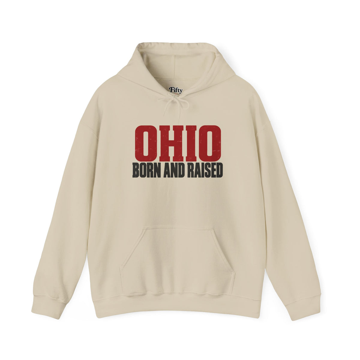 Ohio Born and Raised Minimal Heritage Unisex Hoodie Graphic