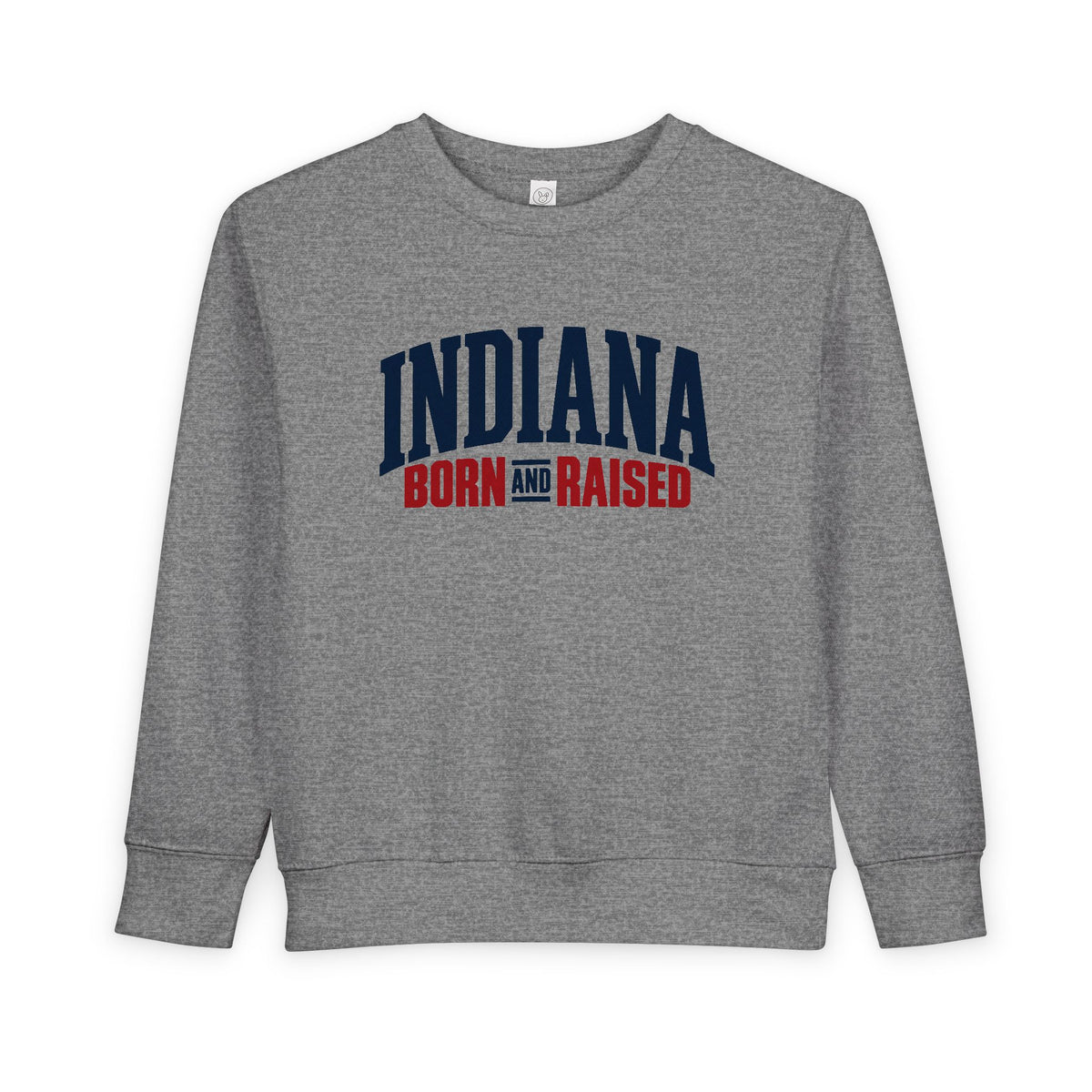 Indiana Born and Raised Premium Heritage Unisex Toddler Sweatshirt