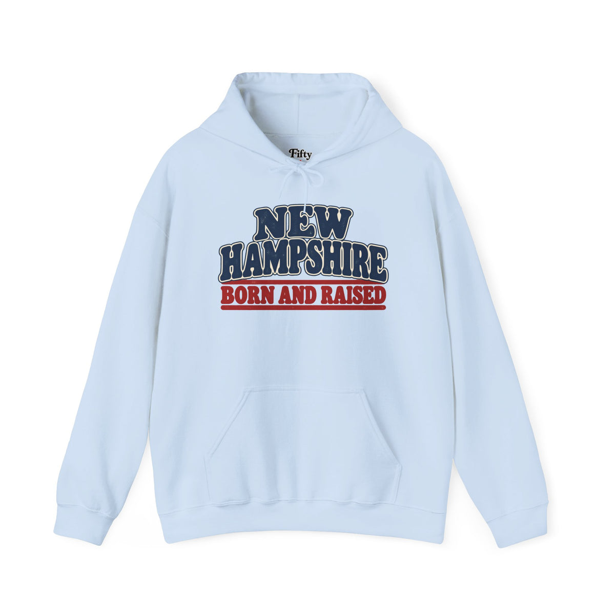 New Hampshire Born and Raised Retro 1970s New England Unisex Hoodie Graphic