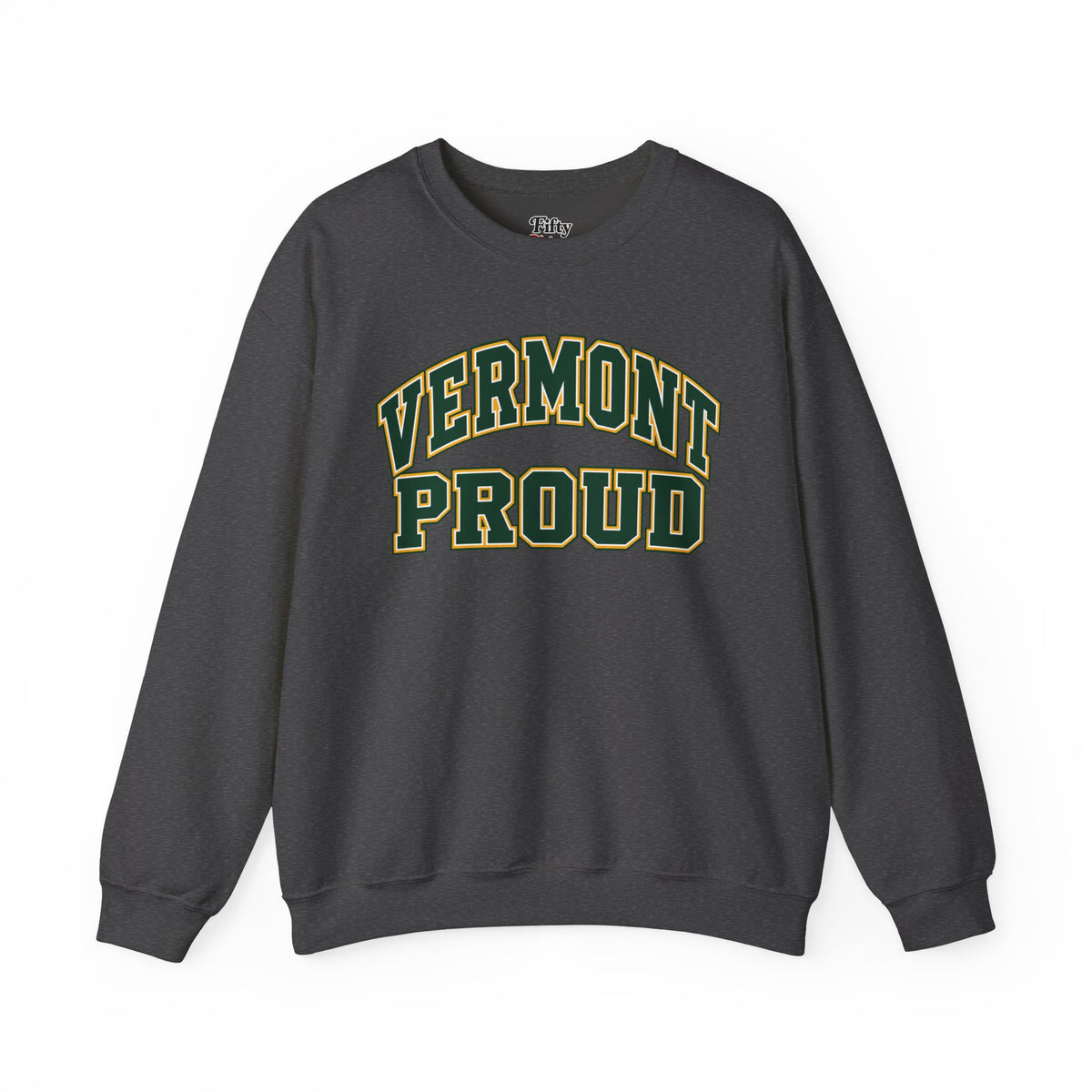 Vermont Proud Unisex Crewneck Sweatshirt State Name Graphic