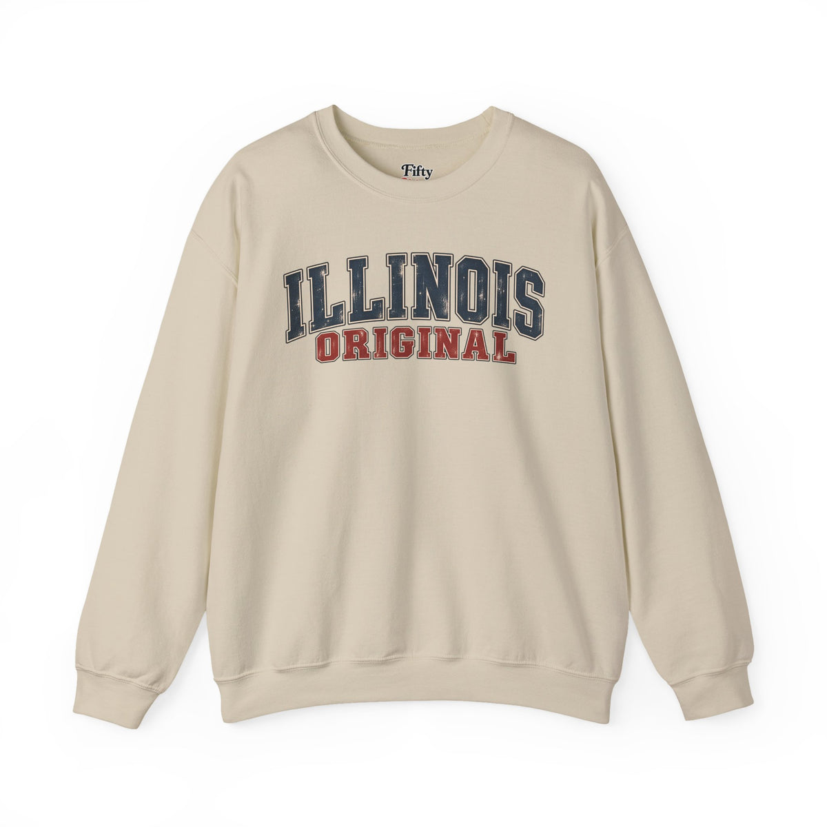 Illinois Original Unisex Crewneck Sweatshirt State Name Graphic