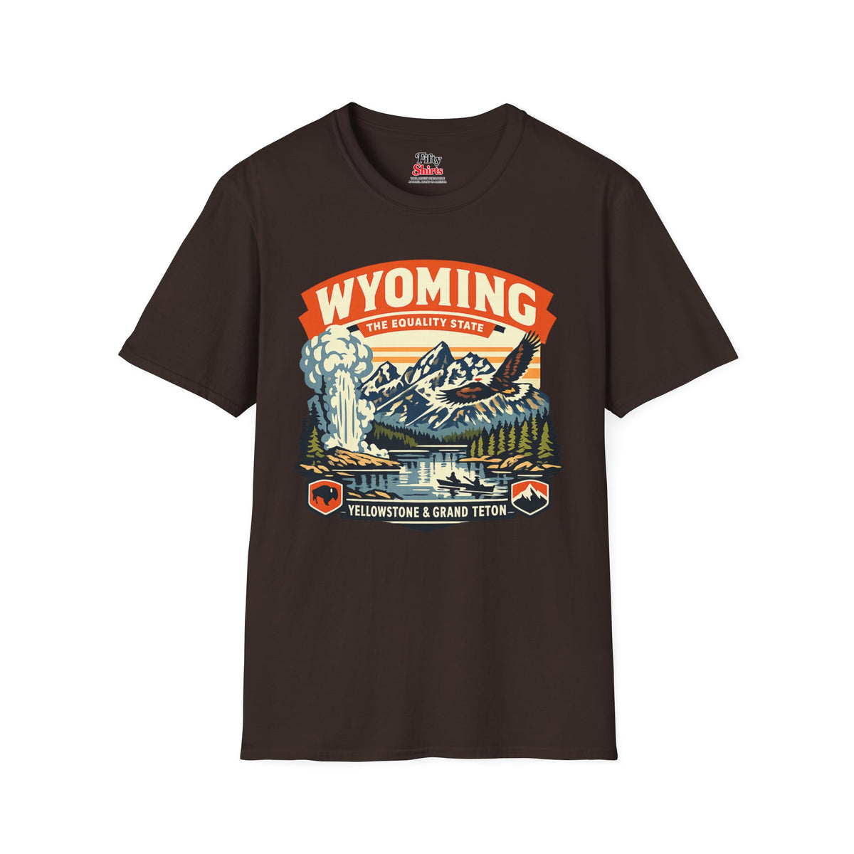 Wyoming Equality State Adventure Unisex Softstyle T Shirt State Pride Graphic Tee Collections FS03