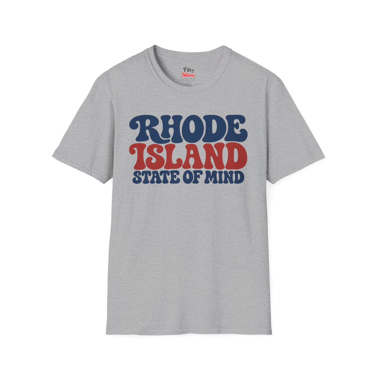 Rhode Island State of Mind Unisex Softstyle T Shirt State Name Graphic Tee